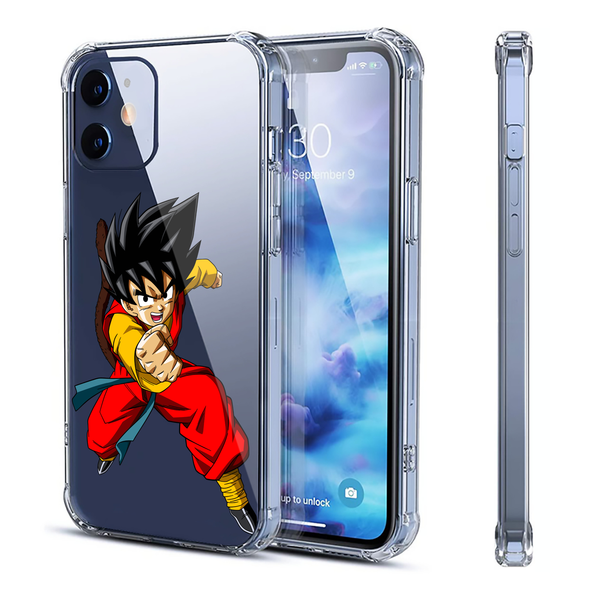 （画像用） ドラゴンボール 孫悟空（そん ごくう）Son Goku カカロット DRAGON BALL Kakarotto 【iPhone 12シリーズ対応】透明スマホケース（クリアソフトケース）